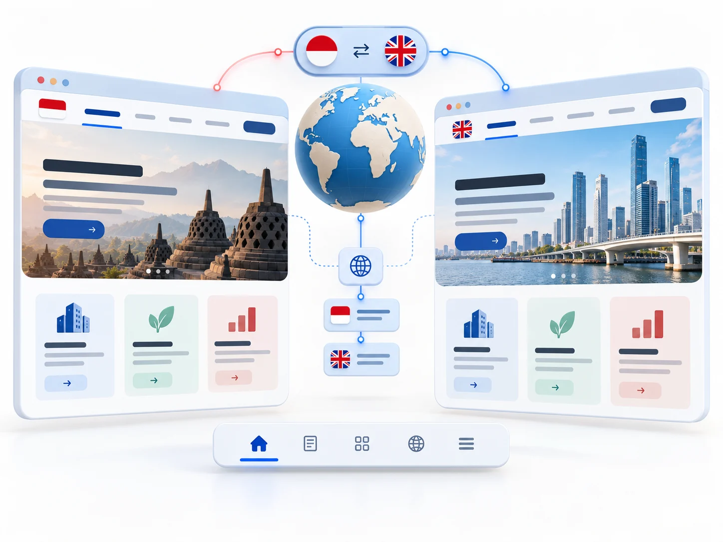 Fitur multi-bahasa website korporasi