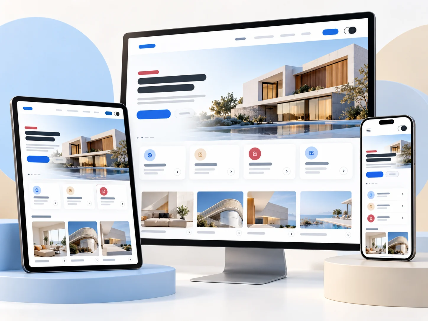 Tampilan antarmuka website company profile modern MIVIM PROFILE