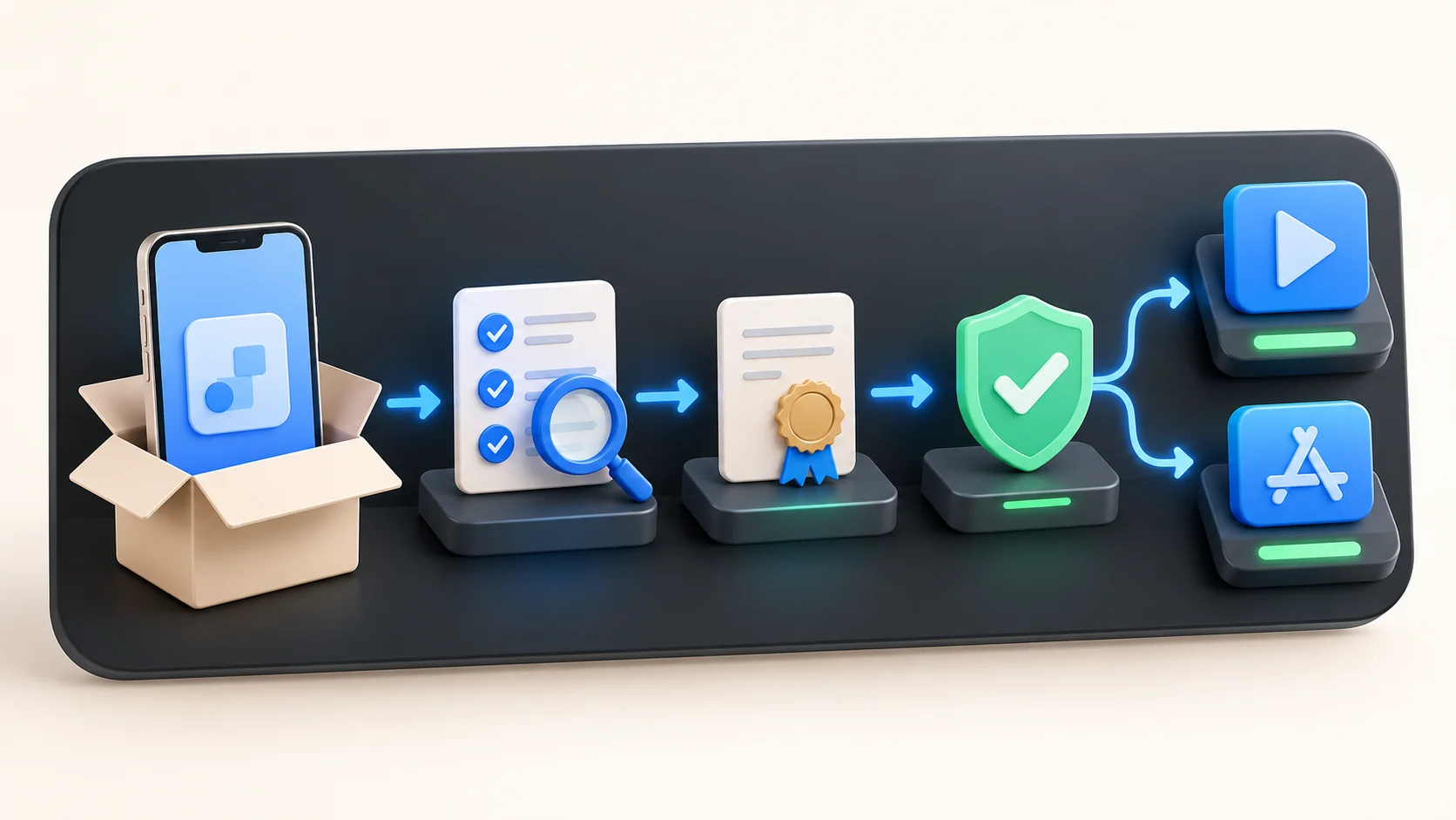 Proses rilis ke Google Play Store dan Apple App Store