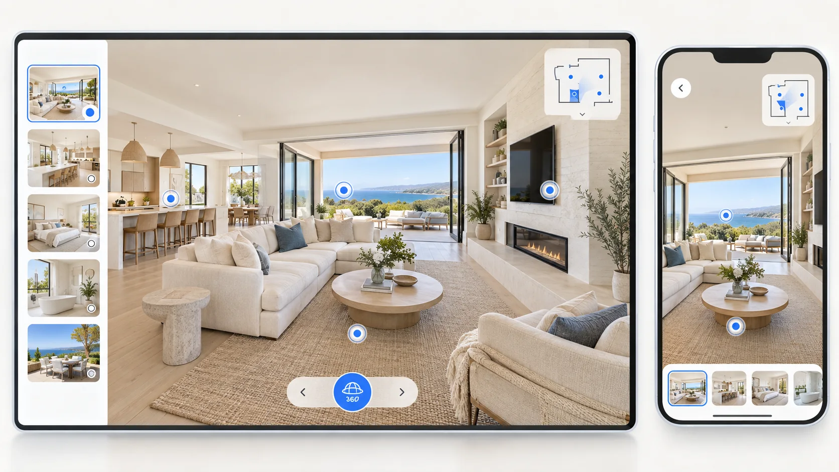 Fitur virtual tour 360 derajat properti MIVIM