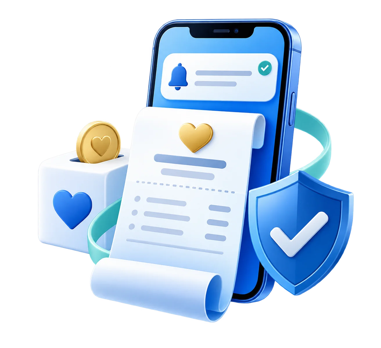 Bukti pembayaran donasi dan tanda terima digital
